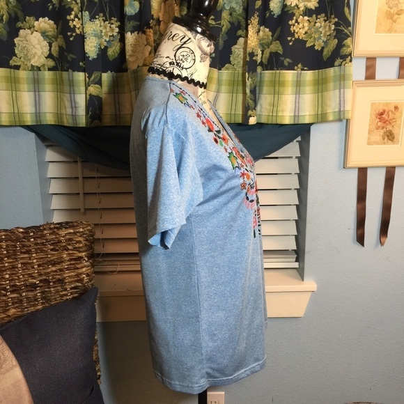 MISSLOOK v neck silk screened short sleeve t shirt - Picture 3 of 7